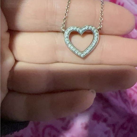 Pandora Silver Heart Pendant Necklace - Picture 2 of 3